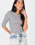 JEMMA TOP (WHITE STRIPE) - Top - Yakira Bella