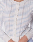 Jessie Cardigan (White/Blue) - Top - Yakira Bella