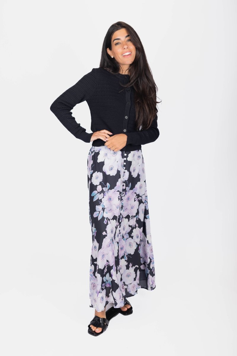 Josephine skirt (Black Ground) - Skirt - Yakira Bella