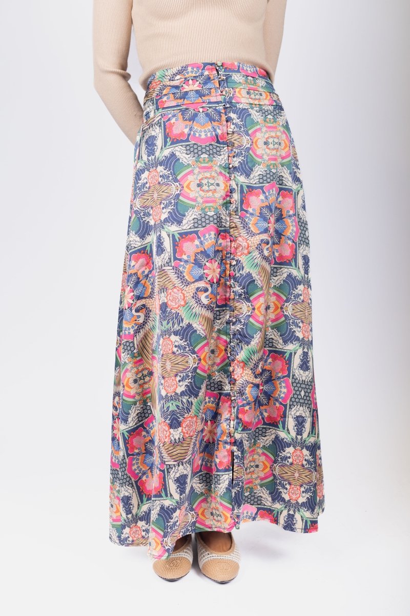 Josephine Skirt (Blue Multi) - Skirt - Yakira Bella