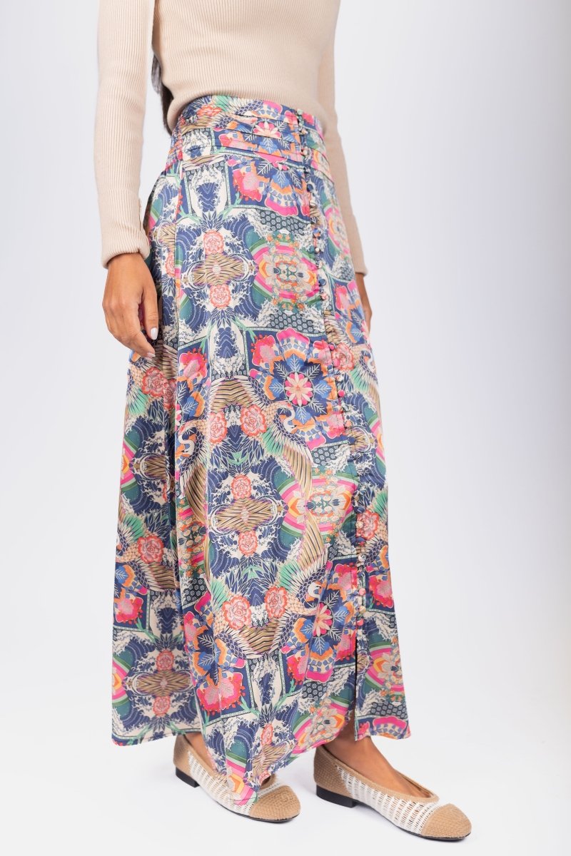 Josephine Skirt (Blue Multi) - Skirt - Yakira Bella