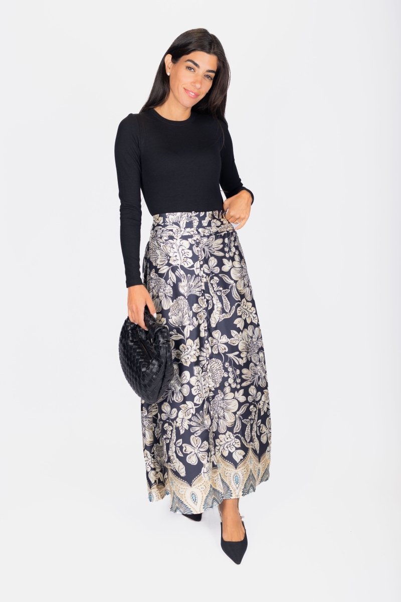 Josephine Skirt (Navy Pattern) - Skirt - Yakira Bella