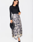 Josephine Skirt (Navy Pattern) - Skirt - Yakira Bella