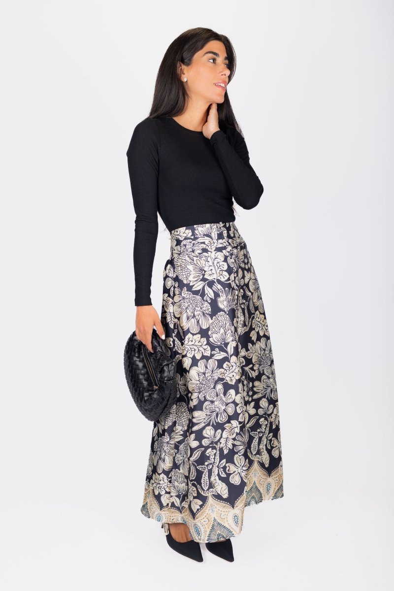 Josephine Skirt (Navy Pattern) - Skirt - Yakira Bella