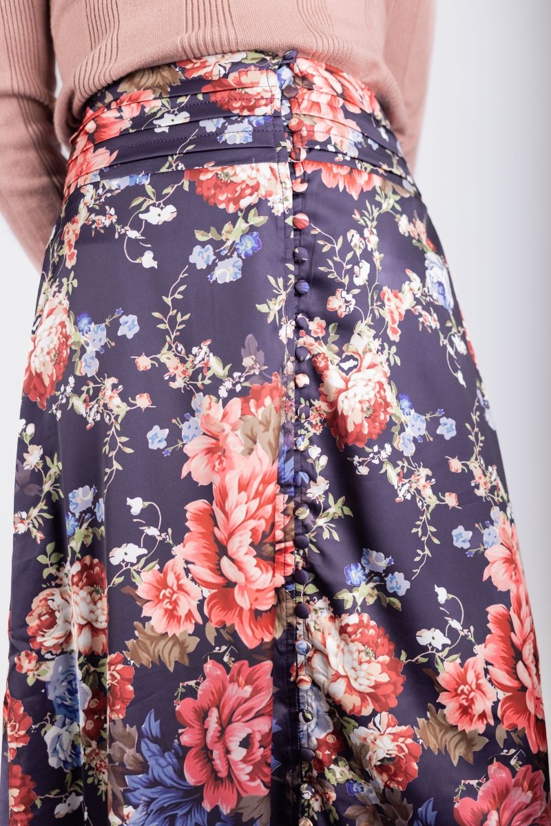 Josephine Skirt (Purple Ground) - Skirt - Yakira Bella