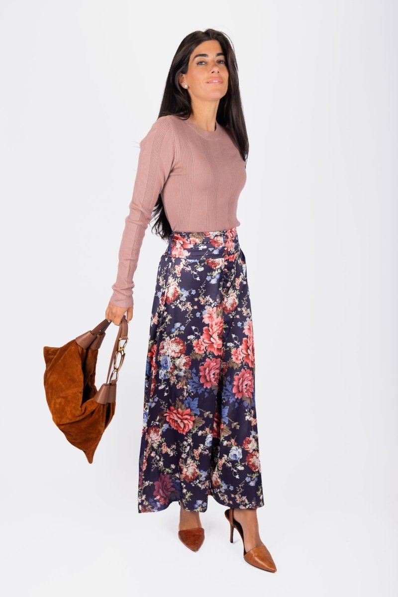 Josephine Skirt (Purple Ground) - Skirt - Yakira Bella