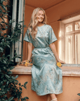 Juniper Dress (Green Flower) - Dress - Yakira Bella