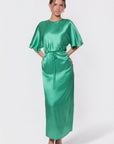 Juniper Dress (Green Solid) - Dress - Yakira Bella