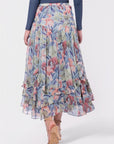 Kalina Skirt (Light Blue Pattern) - Skirt - Yakira Bella