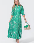 Karen Dress (Green Pattern) - Dress - Yakira Bella