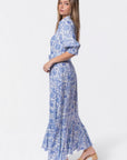 Karen Dress (White/Blue) - Dress - Yakira Bella
