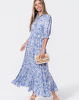 Karen Dress (White/Blue) - Dress - Yakira Bella