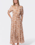 Karen Dress (White/Khaki) - Dress - Yakira Bella