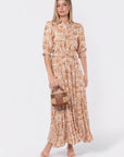 Karen Dress (White/Khaki) - Dress - Yakira Bella