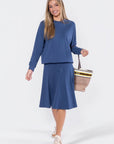 Karla Skirt 26" (Dark Blue) - Skirt - Yakira Bella