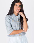 KENSLEY JACKET (BLUE) - Top - Yakira Bella