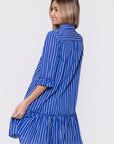 Kiana Dress 37" (Blue Stripe) - Dress - Yakira Bella