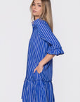 Kiana Dress 37" (Blue Stripe) - Dress - Yakira Bella