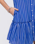 Kiana Dress 37" (Blue Stripe) - Dress - Yakira Bella