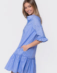 Kiana Dress (Light Blue Stripe) - Dress - Yakira Bella