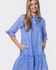 Kiana Dress (Light Blue Stripe) - Dress - Yakira Bella