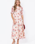 Lana Dress (Beige/Pink) - Dress - Yakira Bella