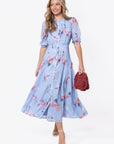 Lana Dress (Blue Pattern) - Dress - Yakira Bella