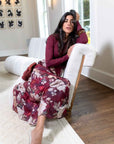Laurel Skirt (Burgundy) - Skirt - Yakira Bella