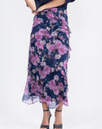 Laurel Skirt (Navy Flower) - Skirt - Yakira Bella