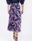 Laurel Skirt (Navy Flower) - Skirt - Yakira Bella