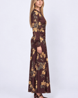 Layla Dress (Brown Flower) - Dress - Yakira Bella