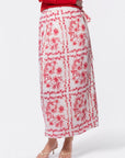 Leila Skirt (White Red) - Skirt - Yakira Bella