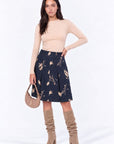 Lenora Skirt 23" (Navy) - Skirt - Yakira Bella