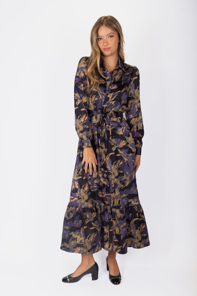 Lexi Dress 53" (Black/Purple) - Dress - Yakira Bella