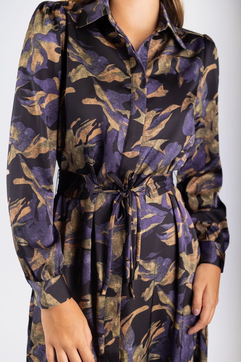 Lexi Dress 53" (Black/Purple) - Dress - Yakira Bella