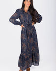 Lexi Dress 53" (Navy/Pattern) - Dress - Yakira Bella