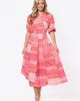Linda Dress (Pink Multi) - Dress - Yakira Bella