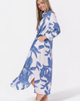 Lindsey Dress (White/Blue) - Dress - Yakira Bella