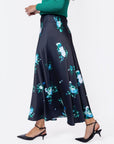 Lisa Skirt (Dark Green Flower) - Skirt - Yakira Bella