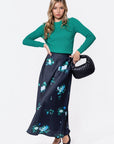 Lisa Skirt (Dark Green Flower) - Skirt - Yakira Bella