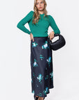 Lisa Skirt (Dark Green Flower) - Skirt - Yakira Bella
