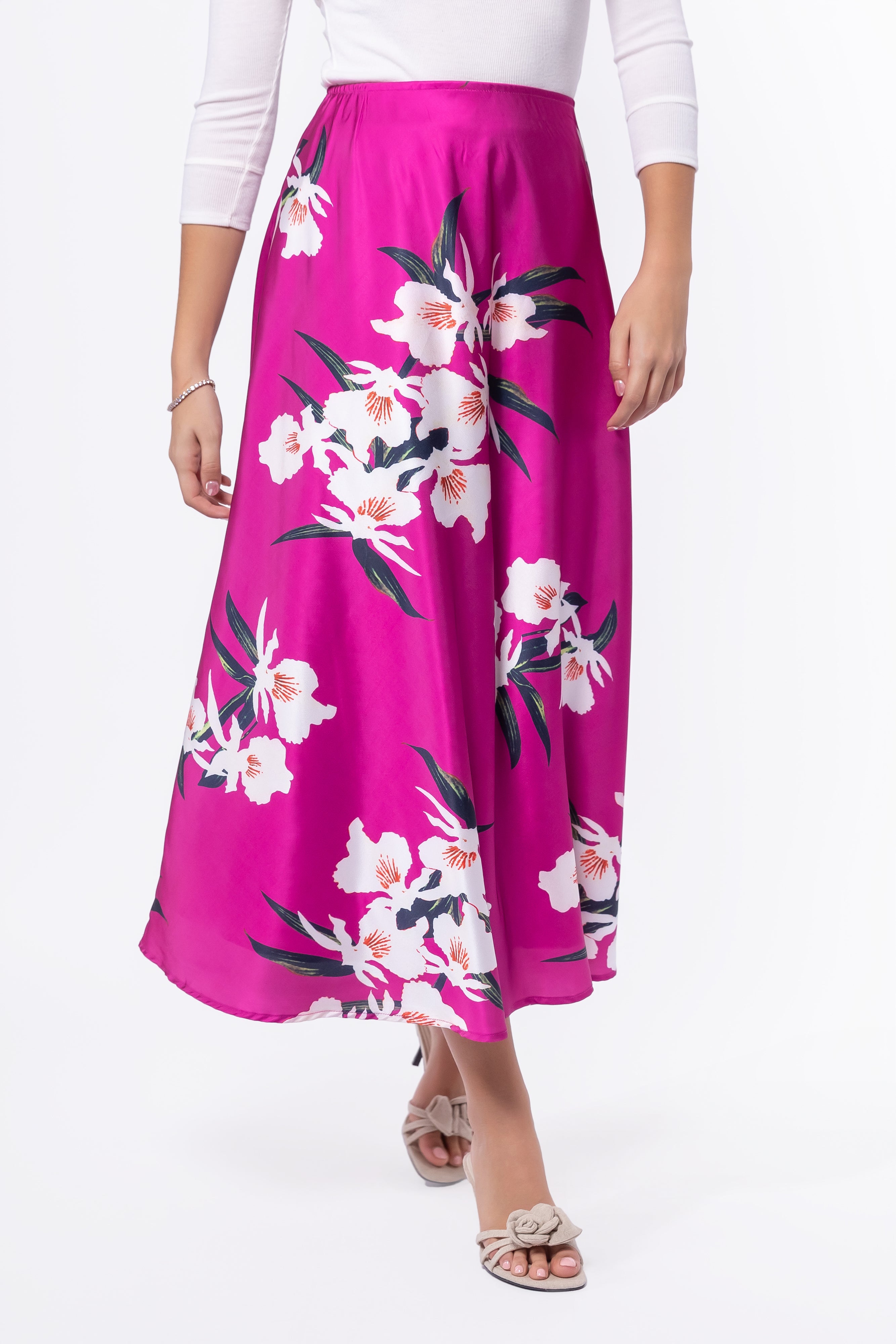Lisa Skirt (Pink Flower) – Yakira Bella