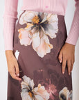 Lisa Skirt (Plum Flower) - Skirt - Yakira Bella