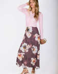 Lisa Skirt (Plum Flower) - Skirt - Yakira Bella