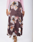 Lisa Skirt (Plum Flower) - Skirt - Yakira Bella