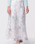 Lisa Skirt (White Flower) - Skirt - Yakira Bella