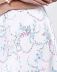 Lisa Skirt (White Flower) - Skirt - Yakira Bella