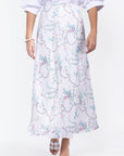 Lisa Skirt (White Flower) - Skirt - Yakira Bella