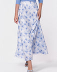 Lisa Skirt (White/Blue) - Skirt - Yakira Bella