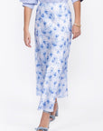 Lisa Skirt (White/Blue) - Skirt - Yakira Bella